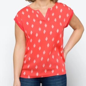 Coral Patterned Women's Top